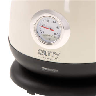 Camry | Kettle with a thermometer | CR 1344 | Electric | 2200 W | 1.7 L | Stainless steel | 360 rotational base | Cream Camry | Kettle with a thermometer | CR 1344 | Electric | 2200 W | 1.7 L | Stainless steel | 360 rotational base | Cream