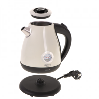 Camry | Kettle with a thermometer | CR 1344 | Electric | 2200 W | 1.7 L | Stainless steel | 360 rotational base | Cream Camry | Kettle with a thermometer | CR 1344 | Electric | 2200 W | 1.7 L | Stainless steel | 360 rotational base | Cream