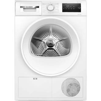 Bosch Dryer machine with heat pump | WTH85V0MSN | Energy efficiency class E | Front loading | 8 kg | LED | Depth 61 cm | White Bosch Dryer machine with heat pump | WTH85V0MSN | Energy efficiency class E | Front loading | 8 kg | LED | Depth 61 cm | White