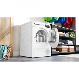 Bosch Dryer machine with heat pump | WTH85V0MSN | Energy efficiency class E | Front loading | 8 kg | LED | Depth 61 cm | White Bosch Dryer machine with heat pump | WTH85V0MSN | Energy efficiency class E | Front loading | 8 kg | LED | Depth 61 cm | White