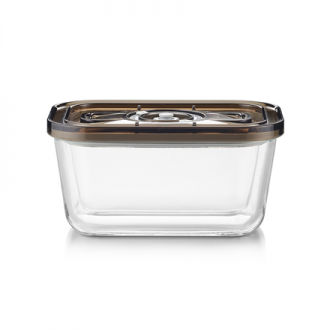 Caso Glass Vacuum Container with Plastic Lid | VacuBoxx Eco M | Transparent Caso Glass Vacuum Container with Plastic Lid | VacuBoxx Eco M | Transparent