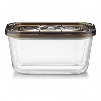 Caso Glass Vacuum Container with Plastic Lid | VacuBoxx Eco M | Transparent Caso Glass Vacuum Container with Plastic Lid | VacuBoxx Eco M | Transparent