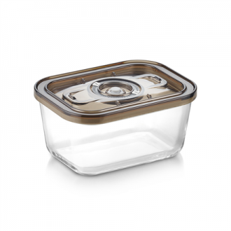 Caso Glass Vacuum Container with Plastic Lid | VacuBoxx Eco M | Transparent Caso Glass Vacuum Container with Plastic Lid | VacuBoxx Eco M | Transparent