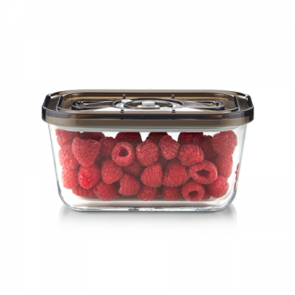 Caso Glass Vacuum Container with Plastic Lid | VacuBoxx Eco M | Transparent Caso Glass Vacuum Container with Plastic Lid | VacuBoxx Eco M | Transparent
