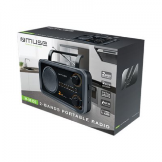 Muse | 2-bands portable radio | M-06DS | AUX in | Grey Muse | 2-bands portable radio | M-06DS | AUX in | Grey