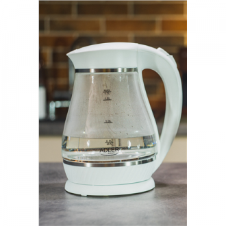 Adler | Kettle | AD 1274 | Electric | 2200 W | 1.7 L | Polypropylene/Glass | 360 rotational base | White
