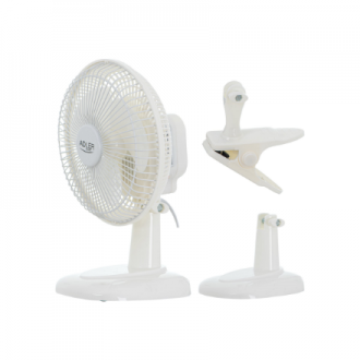 Adler | Fan with clip | AD 7317 | Table Fan | White | Diameter 15 cm | Number of speeds 2 | 30 W Adler | Fan with clip | AD 7317 | Table Fan | White | Diameter 15 cm | Number of speeds 2 | 30 W
