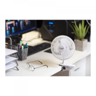 Adler | Fan with clip | AD 7317 | Table Fan | White | Diameter 15 cm | Number of speeds 2 | 30 W Adler | Fan with clip | AD 7317 | Table Fan | White | Diameter 15 cm | Number of speeds 2 | 30 W
