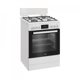 Whirlpool Cooker | W6G8LMSWW | Hob type Gas | Oven type Electric | White | Width 60 cm | Depth 60 cm | 72 L Whirlpool Cooker | W6G8LMSWW | Hob type Gas | Oven type Electric | White | Width 60 cm | Depth 60 cm | 72 L