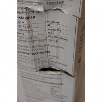 SALE OUT. Powershred | LX50 | Black | 17 L | Credit cards shredding | DAMAGED PACKAGING | Paper handling standard/output 9 sheet SALE OUT. Powershred | LX50 | Black | 17 L | Credit cards shredding | DAMAGED PACKAGING | Paper handling standard/output 9 sheet