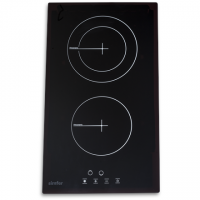 Simfer | Hob | H3.020.DEBSP | Vitroceramic | Number of burners/cooking zones 2 | Touch | Black 