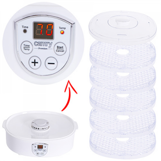 Camry | Food Dehydrator | CR 6659 | Power 240 W | Number of trays 5 | Temperature control | Integrated timer | White Camry | Food Dehydrator | CR 6659 | Power 240 W | Number of trays 5 | Temperature control | Integrated timer | White