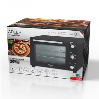 Adler Electric oven | AD 6028 | 60 L | 2000 W | Black Adler Electric oven | AD 6028 | 60 L | 2000 W | Black