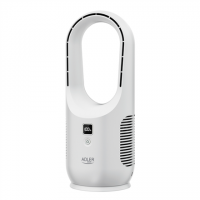 Adler Bladeless Rechargeable Fan | AD 7343 | Desk Fan | White | Diameter 14 cm | Number of speeds 3 