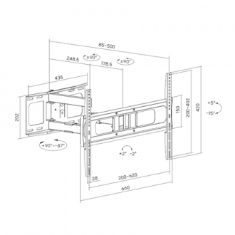 Sunne Wall mount | 37-86-EA2 Full-motion TV wall mount | 37-86 Sunne Wall mount | 37-86-EA2 Full-motion TV wall mount | 37-86