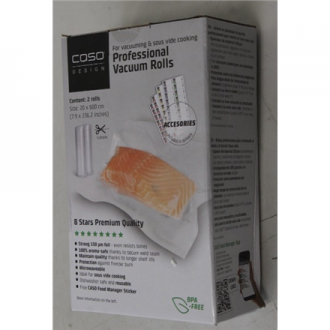 SALE OUT. Caso Roll for Vacuum sealer 20x600cm | Caso | Foil rolls | 01221 | 2 units | Dimensions (W x L) 20 x 600 cm | Transpar SALE OUT. Caso Roll for Vacuum sealer 20x600cm | Caso | Foil rolls | 01221 | 2 units | Dimensions (W x L) 20 x 600 cm | Transpar