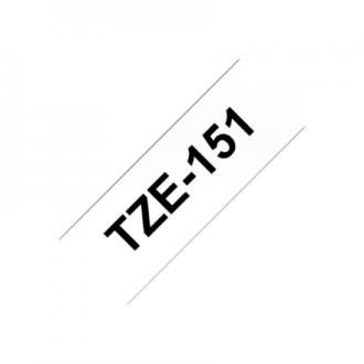 Brother | TZE-151 Laminated Tape | Black on Clear | TZe | 8 m | 2.4 cm Brother | TZE-151 Laminated Tape | Black on Clear | TZe | 8 m | 2.4 cm