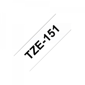 Brother | TZE-151 Laminated Tape | Black on Clear | TZe | 8 m | 2.4 cm Brother | TZE-151 Laminated Tape | Black on Clear | TZe | 8 m | 2.4 cm