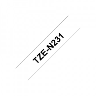 Brother TZe-N231 Labelling Tape Cassette Black on White, 12mm wide, 8m long Brother Brother TZe-N231 Labelling Tape Cassette Black on White, 12mm wide, 8m long Brother