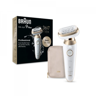 Braun Epilator | 9-011 3D Silk-epil 9 Flex | Operating time (max) 50 min | Number of power levels 2 | Wet & Dry | White/Gold Braun Epilator | 9-011 3D Silk-epil 9 Flex | Operating time (max) 50 min | Number of power levels 2 | Wet & Dry | White/Gold