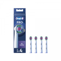 Oral-B | Replaceable toothbrush heads | EB18-4 3D White Pro | Heads | For adults | Number of brush heads included 4 | White Oral-B | Replaceable toothbrush heads | EB18-4 3D White Pro | Heads | For adults | Number of brush heads included 4 | White