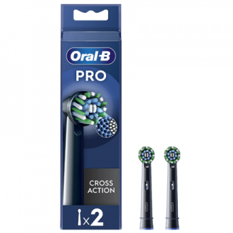 Oral-B | Replaceable toothbrush heads | EB50BRX-2 Cross Action Pro | Heads | For adults | Number of brush heads included 2 | Bla Oral-B | Replaceable toothbrush heads | EB50BRX-2 Cross Action Pro | Heads | For adults | Number of brush heads included 2 | Bla