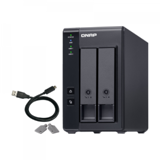 QNAP 2 Bay USB Type-C Direct Attached Storage with Hardware RAID | TR-002 | Micro | 6 GB | Black QNAP 2 Bay USB Type-C Direct Attached Storage with Hardware RAID | TR-002 | Micro | 6 GB | Black