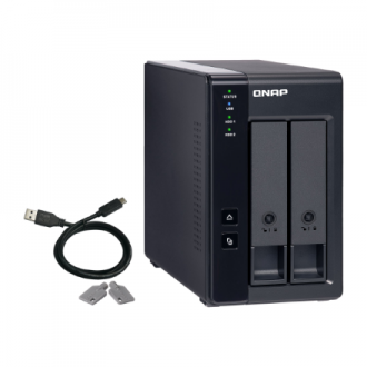 QNAP 2 Bay USB Type-C Direct Attached Storage with Hardware RAID | TR-002 | Micro | 6 GB | Black QNAP 2 Bay USB Type-C Direct Attached Storage with Hardware RAID | TR-002 | Micro | 6 GB | Black