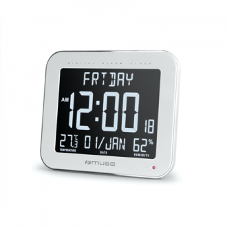 Muse | Wall Clock with Alarm Function | M-090 WMC | White Muse | Wall Clock with Alarm Function | M-090 WMC | White