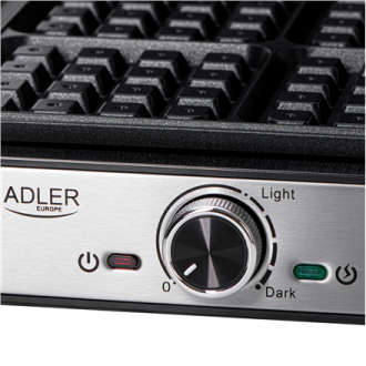 Adler Waffle Maker | AD 3083 | 1800 W | Number of pastry 4 | Belgium | Silver/Black Adler Waffle Maker | AD 3083 | 1800 W | Number of pastry 4 | Belgium | Silver/Black