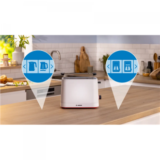 Bosch Compact Toaster | TAT3M121 MyMoment | Number of slots 2 | Housing material Plastic | White Bosch Compact Toaster | TAT3M121 MyMoment | Number of slots 2 | Housing material Plastic | White