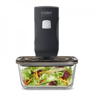 Caso Professional Hand Vacuum Sealer with Accessories | Vacu OneTouch Pro Set | Power 20 W | Black