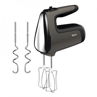 TEFAL | Hand Mixer | Powermix Silence HT654E38 | Hand Mixer | 600 W | Number of speeds 5 | Turbo mode | Dark grey TEFAL | Hand Mixer | Powermix Silence HT654E38 | Hand Mixer | 600 W | Number of speeds 5 | Turbo mode | Dark grey