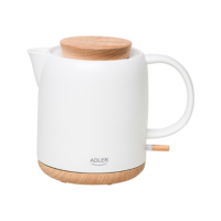 Adler Electric Kettle | AD 1304 | Electric | 1200 W | 1 L | Ceramic | 360 rotational base | White