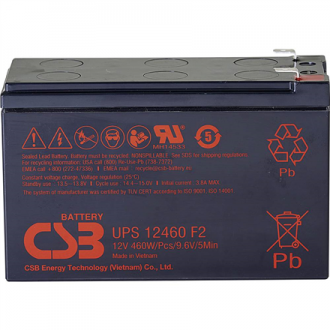 CSB Battery Battery 12V, 9Ah, AGM | UPS12460F2 | 460 W CSB Battery Battery 12V, 9Ah, AGM | UPS12460F2 | 460 W