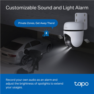 TP-LINK | Pan/Tilt Security Wi-Fi Camera | Tapo C510W | Dome | 3 MP | 3.9mm | IP65 | H.264 | MicroSD, up to 512 GB TP-LINK | Pan/Tilt Security Wi-Fi Camera | Tapo C510W | Dome | 3 MP | 3.9mm | IP65 | H.264 | MicroSD, up to 512 GB