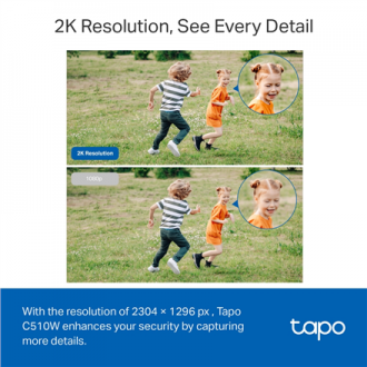 TP-LINK | Pan/Tilt Security Wi-Fi Camera | Tapo C510W | Dome | 3 MP | 3.9mm | IP65 | H.264 | MicroSD, up to 512 GB TP-LINK | Pan/Tilt Security Wi-Fi Camera | Tapo C510W | Dome | 3 MP | 3.9mm | IP65 | H.264 | MicroSD, up to 512 GB