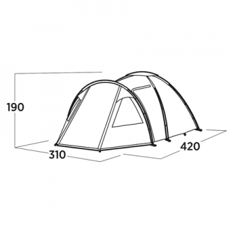 Easy Camp Family tent | Kinn 5 | 5 person(s) | Green Easy Camp Family tent | Kinn 5 | 5 person(s) | Green