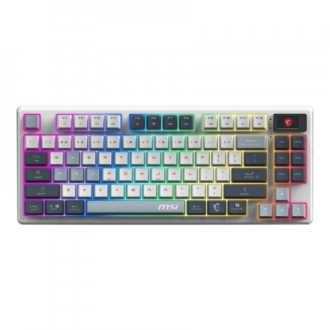 MSI FORGE GK600 TKL WIRELESS SKY | Gaming Keyboard | Wireless | Bluetooth | US | Mechanical Linear MSI FORGE GK600 TKL WIRELESS SKY | Gaming Keyboard | Wireless | Bluetooth | US | Mechanical Linear