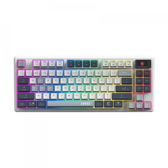 MSI FORGE GK600 TKL WIRELESS SKY | Gaming Keyboard | Wireless | Bluetooth | US | Mechanical Linear MSI FORGE GK600 TKL WIRELESS SKY | Gaming Keyboard | Wireless | Bluetooth | US | Mechanical Linear