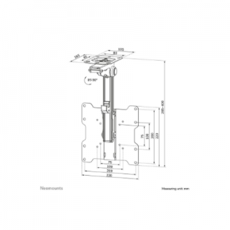 Neomounts FPMA-C020BLACK Monitor/TV Mount Ceiling | Adjustable Height, Tilt | 10-40 Neomounts FPMA-C020BLACK Monitor/TV Mount Ceiling | Adjustable Height, Tilt | 10-40