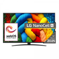 LG 50NANO81A3A | 50 | Smart TV | webOS 25 | UHD | Black LG 50NANO81A3A | 50 | Smart TV | webOS 25 | UHD | Black