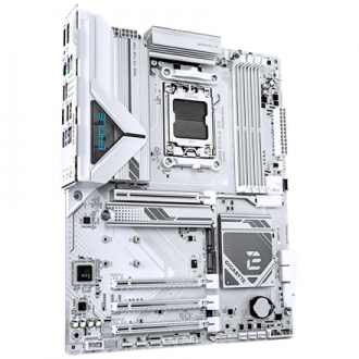 Gigabyte B850 EAGLE ICE | Processor family AMD | Processor socket AM5 | DDR5 | Supported hard disk drive interfaces SATA, M.2 | Gigabyte B850 EAGLE ICE | Processor family AMD | Processor socket AM5 | DDR5 | Supported hard disk drive interfaces SATA, M.2 |