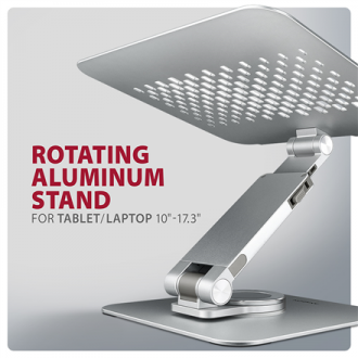 AXAGON Desk Mount | STND-LR stand with 360 rotation for laptops and tablets | Adjustable Height, Angle | 10-17.3 