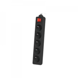 Lanberg Cable Power Strip 3M 5X French Outlets with Switch, Quality-Grade Copper | PS1-05E-0300-BK Lanberg Cable Power Strip 3M 5X French Outlets with Switch, Quality-Grade Copper | PS1-05E-0300-BK