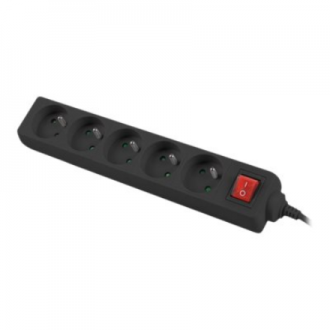 Lanberg Cable Power Strip 3M 5X French Outlets with Switch, Quality-Grade Copper | PS1-05E-0300-BK Lanberg Cable Power Strip 3M 5X French Outlets with Switch, Quality-Grade Copper | PS1-05E-0300-BK