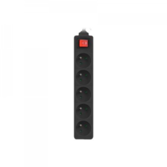 Lanberg Cable Power Strip 3M 5X French Outlets with Switch, Quality-Grade Copper | PS1-05E-0300-BK Lanberg Cable Power Strip 3M 5X French Outlets with Switch, Quality-Grade Copper | PS1-05E-0300-BK