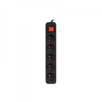 Lanberg Cable Power Strip 3M 5X French Outlets with Switch, Quality-Grade Copper | PS1-05E-0300-BK Lanberg Cable Power Strip 3M 5X French Outlets with Switch, Quality-Grade Copper | PS1-05E-0300-BK