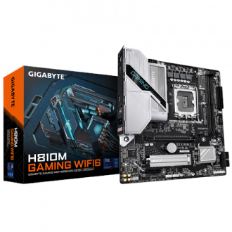 Gigabyte H810M GAMING WIFI6 | Processor family Intel | Processor socket LGA1851 | DDR5 | Supported hard disk drive interfaces M. Gigabyte H810M GAMING WIFI6 | Processor family Intel | Processor socket LGA1851 | DDR5 | Supported hard disk drive interfaces M.
