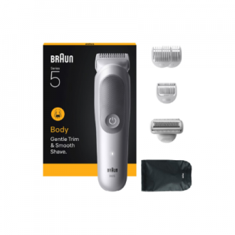 Braun Body Groomer | Series 5 BG5550 | Cordless | Lght Grey Braun Body Groomer | Series 5 BG5550 | Cordless | Lght Grey